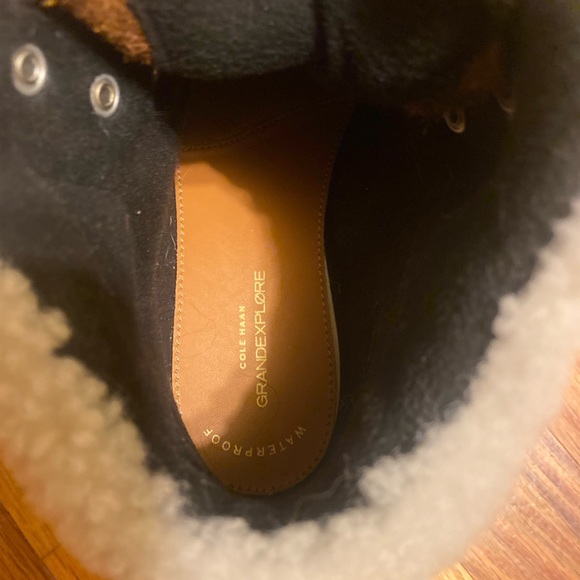 Cole Haan Zero Grand Explorer W6 Brown Leather Waterproof Boots -EUC - Picture 12 of 15